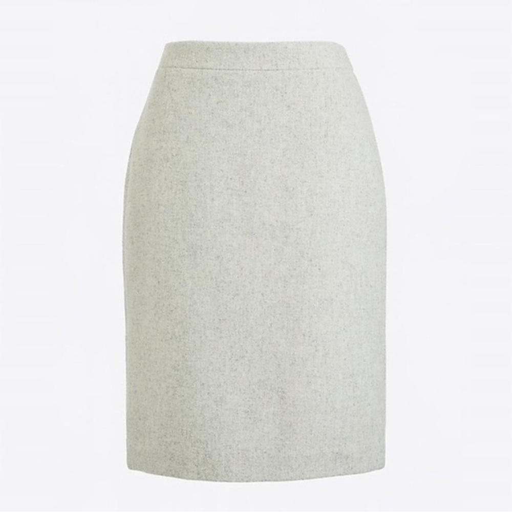 J. Crew Mercantile Wool Pencil Skirt. Cream Gray Color. Size 4.